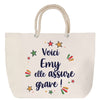 Sac Fête des Mères Mamie Famille Idée Cadeau anniversaire Noël Travail Boulot Métier Départ Retraite Collègue Femme cabas shopping plage