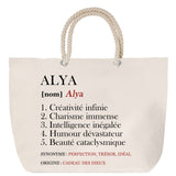 Sac Fête des Mères Mamie Famille Idée Cadeau anniversaire Noël Travail Boulot Métier Départ Retraite Collègue Femme cabas shopping plage