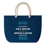 Sac de Plage Bleu avec Anse Corde Un Chef Formidable