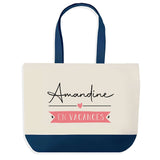 Sac de shopping bleu Amandine en Vacances