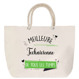 Sac Fête des Mères Mamie Famille Idée Cadeau anniversaire Noël Travail Boulot Métier Départ Retraite Collègue Femme cabas shopping plage