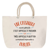 Sac Fête des Mères Mamie Famille Idée Cadeau anniversaire Noël Travail Boulot Métier Départ Retraite Collègue Femme cabas shopping plage