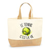 Sac Jute Fête des Mères Fêtes des Pères Mamie Papi Famille Idée Cadeau anniversaire Noël Travail Boulot Métier Départ Retraite Collègue Femme Homme