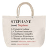Sac Fête des Mères Mamie Famille Idée Cadeau anniversaire Noël Travail Boulot Métier Départ Retraite Collègue Femme cabas shopping plage