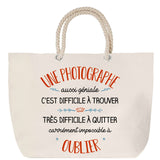 Sac Fête des Mères Mamie Famille Idée Cadeau anniversaire Noël Travail Boulot Métier Départ Retraite Collègue Femme cabas shopping plage