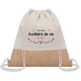 Sac Fête des Mères Mamie Maman Cadeau anniversaire Noël Travail Métier Départ Retraite Collègue Femme cabas shopping plage