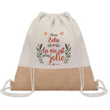 Sac Fête des Mères Mamie Famille Idée Cadeau anniversaire Noël Travail Boulot Métier Départ Retraite Collègue Femme cabas shopping plage