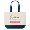 Sac de shopping bleu Caroline en Vacances