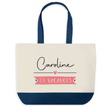 Sac de shopping bleu Caroline en Vacances