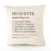 Housse de Coussin Premium Huguette Définition - Coton Canvas Fairtrade Beige Idée Cadeau Décoration Canapé 40x40