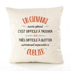 Housse de Coussin Premium Un Giovanni Aussi génial - Coton Canvas Fairtrade Beige Idée Cadeau Décoration Canapé