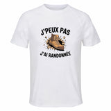 Maillot de Sport Homme Randonnee J'peux Pas - T-Shirt Respirant Polyester Manches Courtes - Cadeau Sportif Anniversaire Noël Fête des Pères