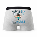Caleçon Mentaliste Mentalisme - Humour Boxer Gris Idée Cadeau Passion