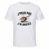 Maillot de Sport Homme Ukulele J'peux Pas - T-Shirt Respirant Polyester Manches Courtes - Cadeau Sportif Anniversaire Noël Fête des Pères