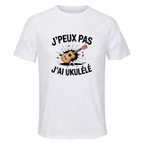 Maillot de Sport Homme Ukulele J'peux Pas - T-Shirt Respirant Polyester Manches Courtes - Cadeau Sportif Anniversaire Noël Fête des Pères