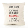 Housse de Coussin Premium Poissonnier ça n'existe Pas Homme - Coton Canvas Fairtrade Beige Idée Cadeau Décoration Canapé