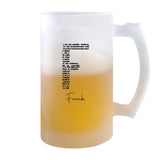 Verre à Bière Frank Lettre Littérature | Chope de Bière Pinte | Idée Cadeau Prénom Livre Lecture Anniversaire Papa Collègue Départ Retraite Noël