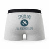 Caleçon Aeromodelisme - Humour Boxer Gris Idée Cadeau Passion