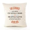 Housse de Coussin Premium Un Léonard Aussi génial - Coton Canvas Fairtrade Beige Idée Cadeau Décoration Canapé