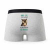 Caleçon Anne-Lise la Plus Chouette - Humour Boxer Gris Idée Cadeau