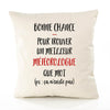 Housse de Coussin Premium Météorologue ça n'existe Pas Homme - Coton Canvas Fairtrade Beige Idée Cadeau Décoration Canapé