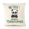 Housse de Coussin Premium Christopher Pas Touche Panda - Coton Canvas Fairtrade Beige Idée Cadeau Décoration Canapé 40x40