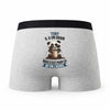 Caleçon Tony Panda Grain - Humour Boxer Gris Idée Cadeau - Taille XXL