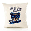 Housse de Coussin Premium e-Sport Pro Gamer Version Blanc - Coton Canvas Fairtrade Beige Idée Cadeau Décoration Canapé