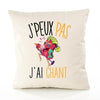 Housse de Coussin Premium Chant Version Blanc - Coton Canvas Fairtrade Beige Idée Cadeau Décoration Canapé