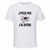 Maillot de Sport Homme Apero J'peux Pas - T-Shirt Respirant Polyester Manches Courtes - Cadeau Sportif Anniversaire Noël Fête des Pères