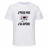 Maillot de Sport Homme Apero J'peux Pas - T-Shirt Respirant Polyester Manches Courtes - Cadeau Sportif Anniversaire Noël Fête des Pères
