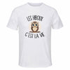 Maillot de Sport Homme Hibou C'est La Vie - T-Shirt Respirant Polyester Manches Courtes - Cadeau Sportif Anniversaire Noël Fête des Pères