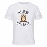 Maillot de Sport Homme Hibou C'est La Vie - T-Shirt Respirant Polyester Manches Courtes - Cadeau Sportif Anniversaire Noël Fête des Pères