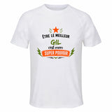 Maillot de Sport Homme Meilleur Gil Super Pouvoir Cadeau Anniversaire Noël Fête des Pères T-Shirt Respirant Polyester