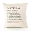 Housse de Coussin Premium Matthias Définition - Coton Canvas Fairtrade Beige Idée Cadeau Décoration Canapé