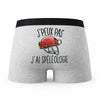 Caleçon Speleologie - Humour Boxer Gris Idée Cadeau