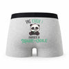Caleçon Marie-Odile Pas Touche Panda - Humour Boxer Gris Idée Cadeau