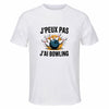 Maillot de Sport Homme Bowling J'peux Pas - T-Shirt Respirant Polyester Manches Courtes - Cadeau Sportif Anniversaire Noël Fête des Pères