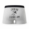 Caleçon Base Jump - Humour Boxer Gris Idée Cadeau Passion