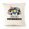 Housse de Coussin Premium Super PÉPINIÉRISTE - Coton Canvas Fairtrade Beige Idée Cadeau Décoration Canapé