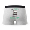Caleçon Angelique Pas Touche Panda - Humour Boxer Gris Idée Cadeau