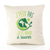 Housse de Coussin Premium Animaux à sauver Version Blanc - Coton Canvas Fairtrade Beige Idée Cadeau Décoration Canapé
