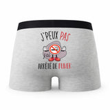 Caleçon Arrete De Fumer - Humour Boxer Gris Idée Cadeau Passion