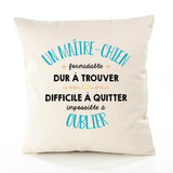 Housse de Coussin Premium Un Maître-Chien Formidable - Coton Canvas Fairtrade Beige Idée Cadeau Décoration Canapé