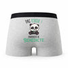 Caleçon Benedicte Pas Touche Panda - Humour Boxer Gris Idée Cadeau