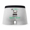 Caleçon Marie-Rose Pas Touche Panda - Humour Boxer Gris Idée Cadeau