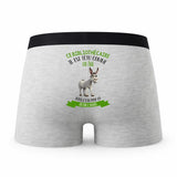 Caleçon Ce Bibliothecaire Têtu comme Un Âne - Humour Boxer Gris Idée Cadeau