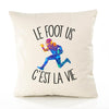 Housse de Coussin Premium Football americain - Coton Canvas Fairtrade Beige Idée Cadeau Décoration Canapé