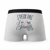 Caleçon Scrabble - Humour Boxer Gris Idée Cadeau Passion
