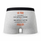 Caleçon Un Yvan Aussi Génial - Humour Boxer Gris Idée Cadeau